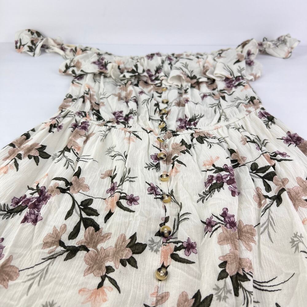 American Eagle M Ruffled Full Button White Off-Th… - image 3